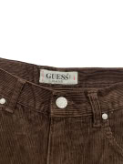 VINTAGE GUESS JEANS CORDUROY PANTS BROWN WOMEN XXS