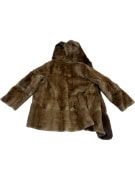 VINTAGE ΓΥΝΑΙΚΕΙΑ ΓΟΥΝΑ ΠΑΛΤΟ ΚΑΦΕ ΜΕ ΚΟΥΚΟΥΛΑ SIZE M/L