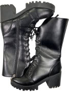 VINTAGE WOMEN'S LACE-UP CHUNKY SOLE BOOTS 40