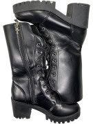 VINTAGE WOMEN'S LACE-UP CHUNKY SOLE BOOTS 40