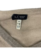 VINTAGE ΓΥΝΑΙΚΕΙΟ ARMANI JEANS ΠΟΥΛΟΒΕΡ V-NECK ΚΑΦΕ/ΜΠΕΖ