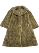VINTAGE WOMEN'S FUR COAT BROWN M/L