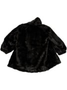 VINTAGE WOMEN'S FUR COAT SHORT BLACK XL/XXL