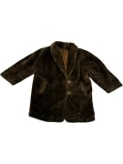 VINTAGE WOMEN'S LONG BROWN FUR COAT L/XL