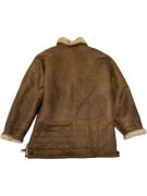 VINTAGE ΓΥΝΑΙΚΕΙΟ ΚΑΦΕ ΔΕΡΜΑΤΙΝΟ ΠΑΛΤΟ ΜΟΥΤΟΝ L/XL
