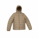 VINTAGE WOMEN'S CHAMPION HOODED PUFFER JACKET TAN/BEIGE M