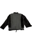 VINTAGE ΓΥΝΑΙΚΕΙΟ ΜΠΟΥΦΑΝ ΓΟΥΝΑ/ΔΕΡΜΑ ΓΚΡΙ/ΚΑΦΕ L/XL