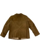 VINTAGE WOMEN'S DOUBLE-BREASTED SUEDE JACKET IN CAMEL COLOR M/L