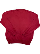VINTAGE HENRY COTTON'S SWEATER V NECK RED MEN'S L/XL