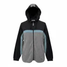 VINTAGE VELVET HOODIE JACKET - BLACK/GREY