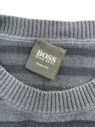 VINTAGE HUGO BOSS ΠΛΕΚΤΗ ΜΠΛΟΥΖΑ SLIM FIT ΡΙΓΕ ΜΠΛΕ ΑΝΔΡΙΚΟ L