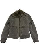 VINTAGE IMPERIAL giacca da donna XL con colletto in pelliccia