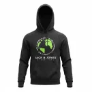 VINTAGE JACK & JONES CORE HOODIE CON STAMPA GLOBAL COMMUNITY NERO DA UOMO L
