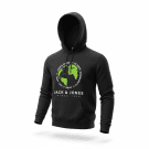 VINTAGE JACK & JONES ΦΟΥΤΕΡ ΜΕ ΚΟΥΚΟΥΛΑ (HOODIE) GRAPHIC GLOBE ΜΑΥΡΟ ΑΝΔΡΙΚΟ M