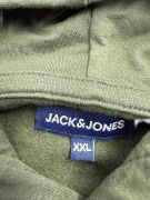 VINTAGE JACK & JONES HOODIE LOGO PRINT KHAKI MEN'S XXL
