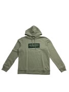 VINTAGE JACK & JONES FELPA CON CAPPUCCIO LOGO BOX VERDE OLIVA DA UOMO L