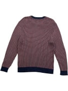 VINTAGE JACK & JONES KNITTED SWEATER PATTERN BLUE/RED MEN'S XL