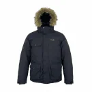 VINTAGE JACK WOLFSKIN PARKA CON CAPPUCCIO IN PELLICCIA NERA DA UOMO L/XL
