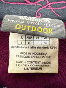 Giacca softshell vintage Jack Wolfskin marrone con dettagli fucsia da donna