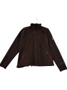 Giacca softshell vintage Jack Wolfskin marrone con dettagli fucsia da donna