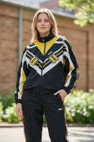 Vintage JAKO 90s Tracksuit Σετ Μαύρο/Κίτρινο/Λευκό L