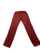 VINTAGE JECKERSON PANTALONI DENIM CON RINFORZI ALLE GINOCCHIA ROSSO UOMO XS