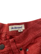 VINTAGE JECKERSON PANTALONI DENIM CON RINFORZI ALLE GINOCCHIA ROSSO UOMO XS