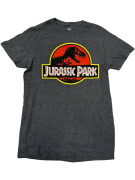 MAGLIETTA A MANICHE CORTE GRIGIA VINTAGE JURASSIC PARK S