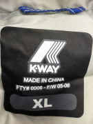 Vintage K-Way Hooded Puffer Vest / Gilet XL