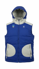 Vintage K-Way Hooded Puffer Vest / Gilet XL