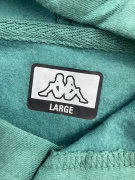 Felpa con cappuccio vintage Kappa logo verde da uomo L
