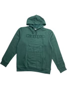 Felpa con cappuccio vintage Kappa logo verde da uomo L