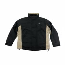 VINTAGE KAPPA OUTDOOR JACKET WITH SIDE PANELS AND EMBROIDERED LOGO BLACK BEIGE MEN'S XXL