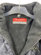 GIACCA PUFFER VINTAGE KAPPA CON FODERA IN PILE NERA DA UOMO L XL