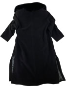 VINTAGE LAURAPIÙ DI LAURA BIAGIOTTI ΜΑΥΡΟ ΜΑΚΡΥ ΠΑΛΤΟ ΜΕ ΓΟΥΝΑ XL/2XL