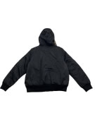 VINTAGE LEVI STRAUSS & CO BOMBER JACKET WITH FUR HOOD BLACK MEN'S M