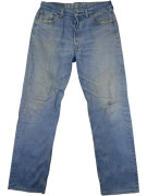 VINTAGE LEVI\'S 501 JEANS BLU A GAMBA DRITTA L