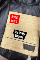 VINTAGE LEVI'S ΓΥΝΑΙΚΕΙΟ ΜΑΥΡΟ ΚΑΠΙΤΟΝΕ ΜΠΟΥΦΑΝ