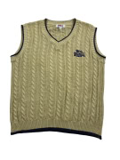VINTAGE LONSDALE LONDON ΠΛΕΚΤΟ ΓΙΛΕΚΟ ΜΕ ΚΟΣΜΗΜΑ BEIGE ΑΝΔΡΙΚΟ L