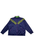 VINTAGE LOTTO "BORIS BECKER" GEOMETRIC PATTERN TRACK TOP BLUE MEN'S XXL