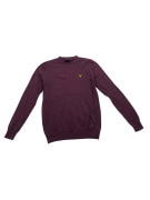 VINTAGE LYLE & SCOTT CREWNECK KNIT SWEATER BURGUNDY MENS S