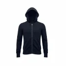VINTAGE MARC O\'POLO cardigan lavorato a maglia con cappuccio in cotone biologico nero da uomo M