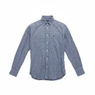 VINTAGE MARC OPOLO CAMICIA A QUADRI BLU DA UOMO M/L