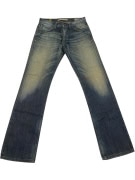 VINTAGE MELTIN'POT DENIM JEANS WITH FADED DETAILS BLUE MENS W32