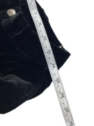 VINTAGE MOSCHINO VELVET TROUSERS WITH EMBROIDERED LOGO BLACK WOMEN XXS