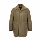 VINTAGE MUFLONE WOMEN'S LEATHER SHEARLING HOODED COAT M/L