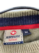 VINTAGE MURPHY & NYE MAGLIONE LAVORATO A MAGLIA GIROCOLLO VERDE OLIVA UOMO M