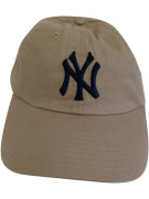 VINTAGE NEW YORK YANKEES BEIGE CAP ONE SIZE