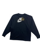VINTAGE NIKE METALLIC LOGO SWEATSHIRT BLACK WOMEN'S S
