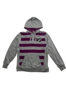 VINTAGE NIKE STRIPED HOODIE WITH LOGO GREY/PURPLE MEN'S S